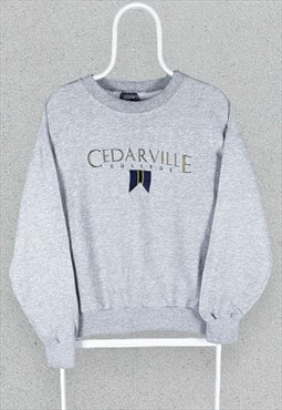 Vintage Cedarville Grey Sweatshirt USA Mens Medium