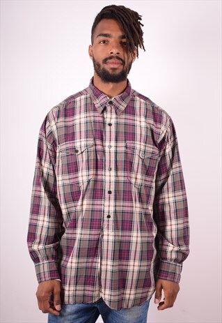 POLO RALPH LAUREN MENS VINTAGE SHIRT XL MULTI CHECK 90S