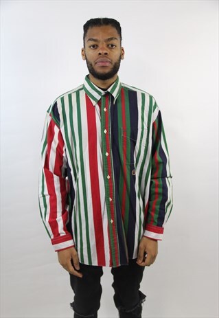 VINTAGE TOMMY HILFIGER COLOUR STRIPE SHIRT