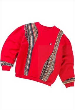 REWORK 90's Fila Sweatshirt X COOGI Crewneck Red Medium