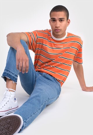 ORANGE STRIPES T-SHIRT