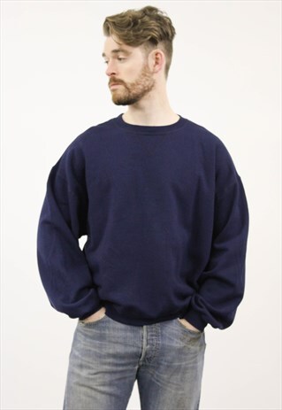 VINTAGE 1990S NAVY BLUE SWEATER