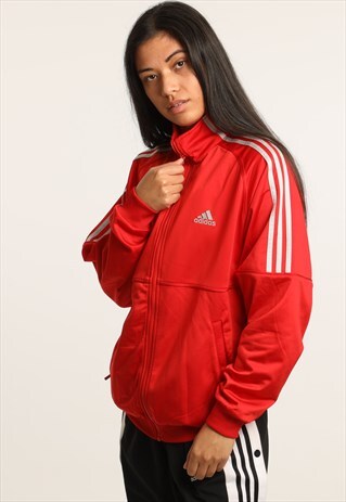 VINTAGE ADIDAS EMBROIDERED LOGO ZIPPED SWEATSHIRT