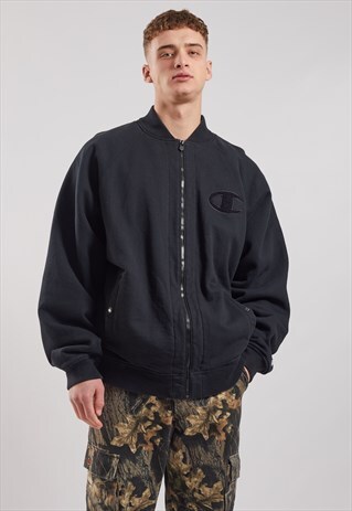 VINTAGE CHAMPION COTTON BOMBER JACKET