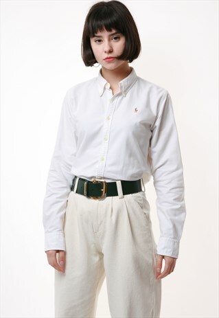 90S VINTAGE RALPH LAUREN WHITE SHIRT 1606