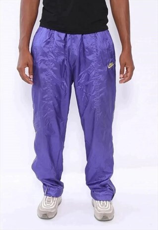 VINTAGE NIKE LOGO TRACK BOTTOMS PURPLE