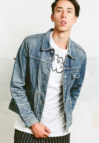 VINTAGE 90S DENIM ENGINEER JACKET