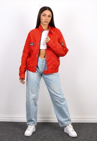 VINTAGE BELSTAFF WINDBREAKER JACKET IN RED