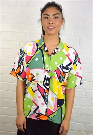 VINTAGE 90'S PATTERNED BLOUSE