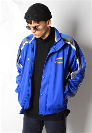 VINTAGE 90S BLUE CHAMPION TRACK JACKET