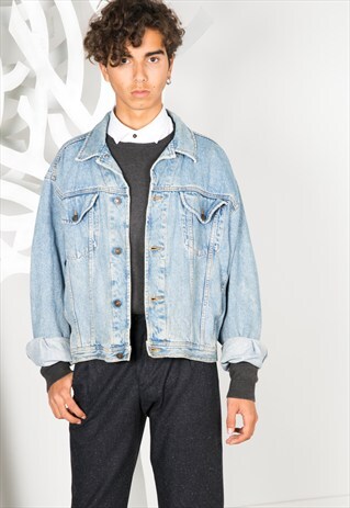 VINTAGE 80S TOMMY HILFIGER DENIM JACKET / S1181