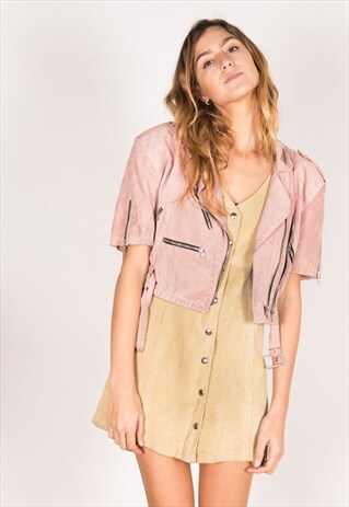 VINTAGE 80S SUEDE PERFECTO JACKET //R01729