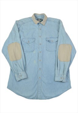 Vintage Woolrich Denim Shirt Blue Large