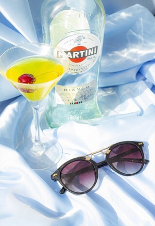 CLASSIC ACETATE AVIATORS WITH METAL TOP BAR DETAIL