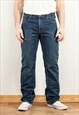 Vintage 90's Men Fleece Lined Carhartt Jeans in Blue