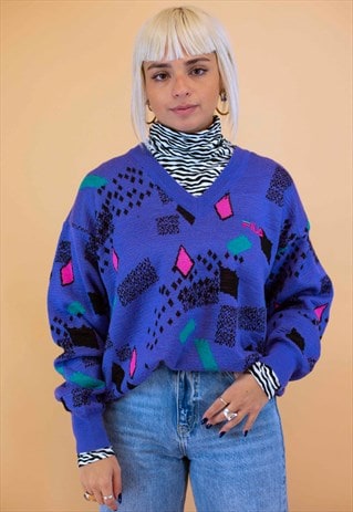 purple fila jumper