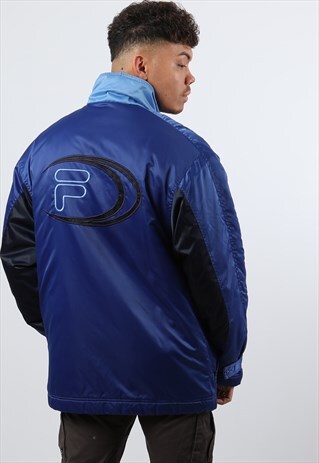 VINTAGE FILA MEDIUM BLUE COACH JACKET