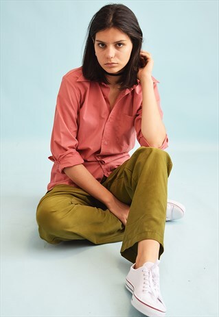 70'S RETRO DIRTY PINK MINIMALIST SHIRT TOP