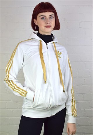 VINTAGE 90'S ADIDAS HOODED TRACK JACKET
