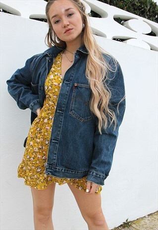 ORIGINAL LEVI'S MID WASH BLUE OVERSIZED DENIM JACKET