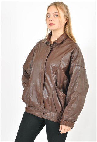 VINTAGE 80'S REAL LEATHER JACKET