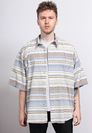 VINTAGE AZTEC PATTERNED SHIRT
