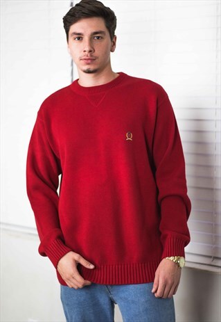 VINTAGE TOMMY HILFIGER SWEATER JUMPER LOGO 90S L 29.2