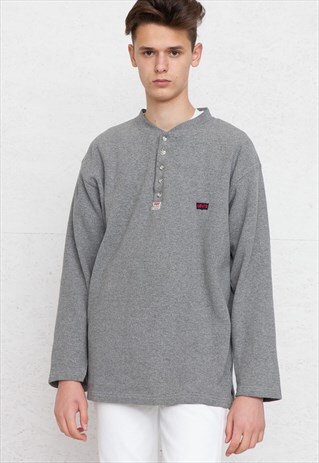 VINTAGE GREY LEVI'S LONG SLEEVE TOP
