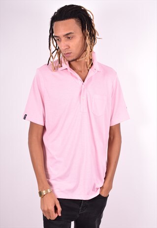 RALPH LAUREN MENS VINTAGE POLO SHIRT LARGE PINK 90'S