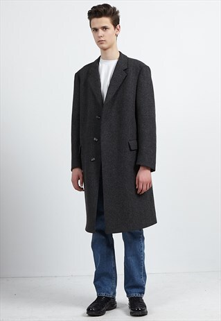 VINTAGE GREY CAR COAT