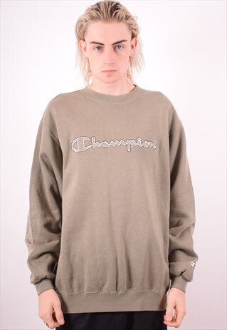 CHAMPION MENS VINTAGE SWEATSHIRT JUMPER XL GREEN 90S