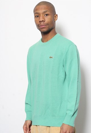 VINTAGE LACOSTE JUMPER SWEATSHIRT GREEN