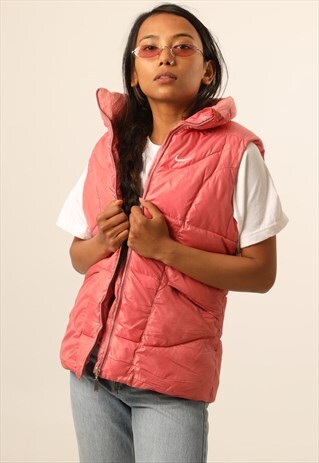 VINTAGE NIKE EMBROIDERED LOGO PUFFER GILET