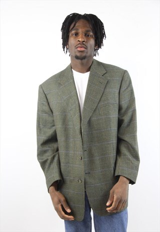 VINTAGE BURBERRY GREEN BLAZER