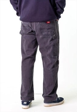 Black 90s Dickies Cargo Skater Trousers Pants Jeans