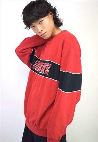 VINTAGE 90S RED "OHIO STATE" SWEATER