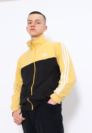 VINTAGE ADIDAS TRACK JACKET YELLOW