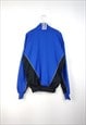 VINTAGE ADIDAS TRACK JACKET FOOTBALL IN BLUE S