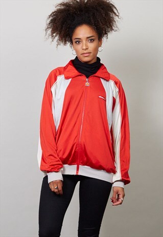 VINTAGE 70'S OVERSIZED RED ELLESSE SPORT BOMBER JACKET 1914