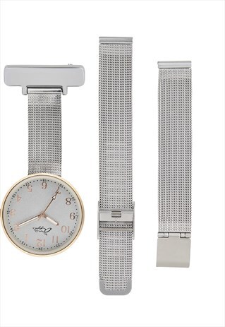 ANNIE APPLE INTERCHANGEABLE FOB TO WATCH SILVER ROSE GOLD