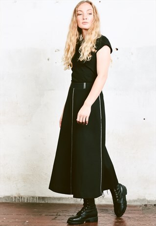 VINTAGE 80S FORMAL BLACK SKIRT