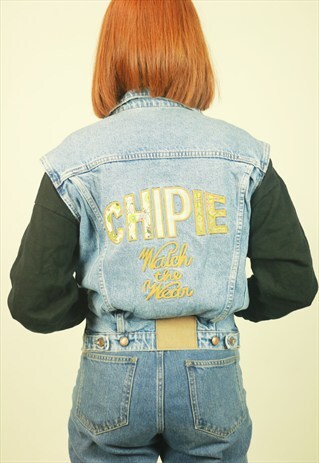 VINTAGE 90S SLEEVELESS DENIM JACKET