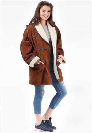 VINTAGE 70S SHEEPSKIN SHEARLING COAT