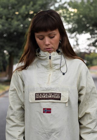 VINTAGE 90'S NAPAPIJRI RAINFOREST QUARTER ZIP JACKET