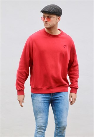 NIKE USA ATHLETICS VINTAGE SCARLET RED SWEATSHIRT