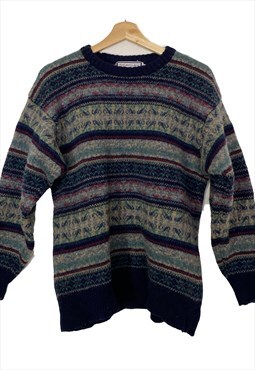 Yves Saint Laurent vintage striped blue sweater. Size M