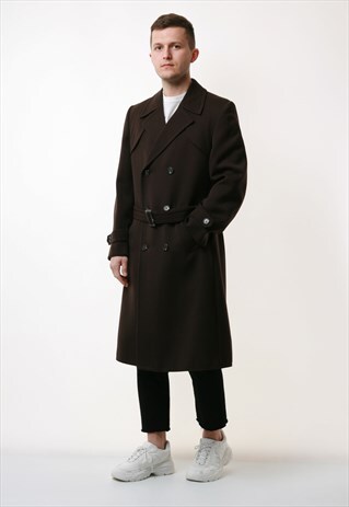 90S SCHILD VINTAGE WOOL TRENCH OLDSCHOOL COAT 17140