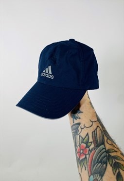 Vintage 90s adidas Classic 3 Stripe Blue Hat Cap