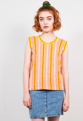 VINTAGE 70'S CUTE KNIT TANK TOP