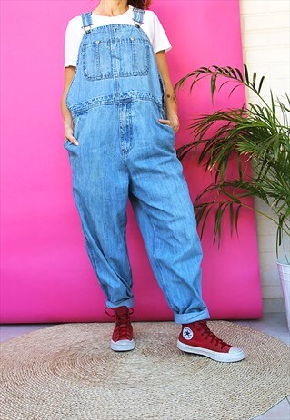 LIGHT BLUE DENIM CASUAL FIT DUNGAREES